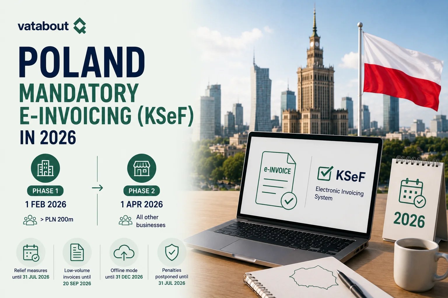 Poland KSeF E-Invoicing System: New Implementation Steps & Timeline for 2026